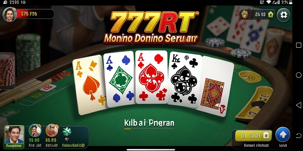 Tampilan gameplay seru dalam permainan Domino 777RT.