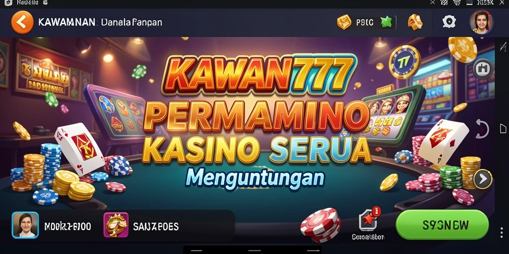 Tampilan gameplay seru dari KAWAN777 dengan beragam permainan Kasino.