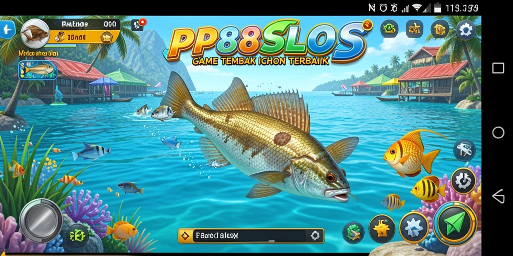 Tampilan gameplay PP88SLOTS yang menarik dengan aksi menembak ikan.
