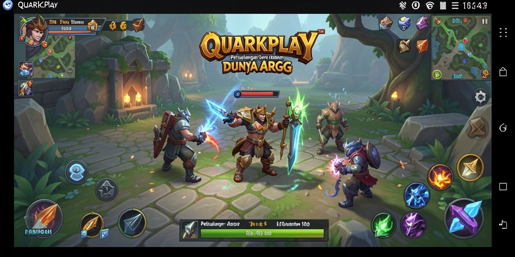Tampilkan gameplay menarik dalam QUARKPLAY dengan aksi pertempuran yang mendebarkan.